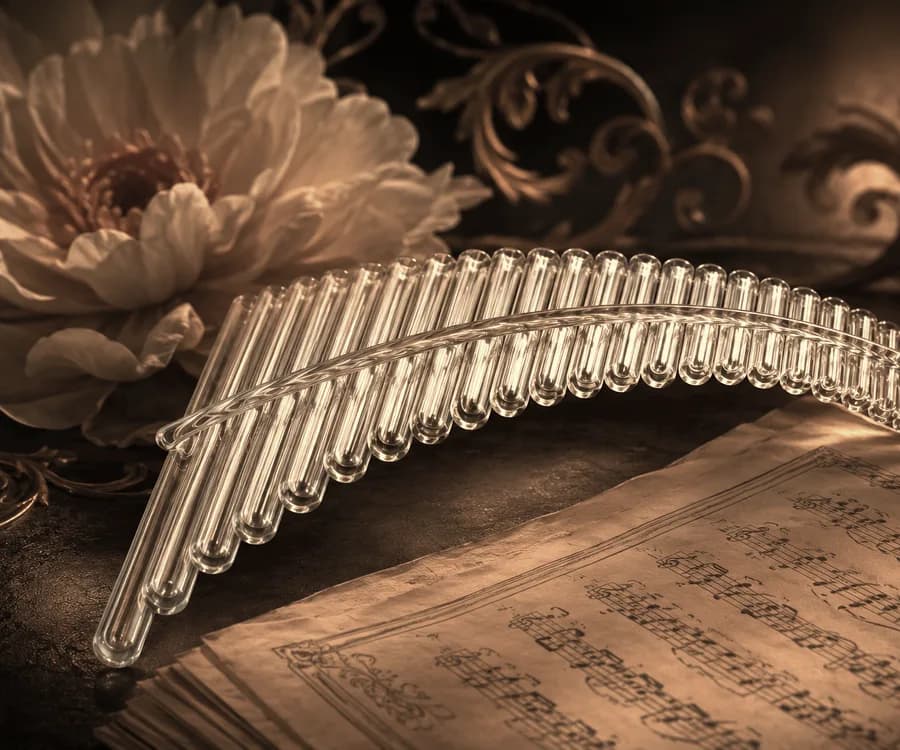 Detail of the pan flute – wood and reed (illustrative photo)